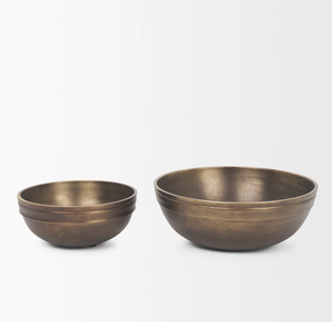 Modern Brass Golden Decorative Serving Bowl with Polished Metallic Design and Textured Base - Product Image 6