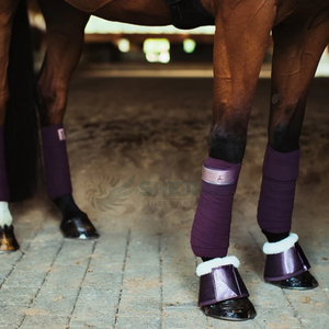 Bottes de protection cheval cloche avec extérieur en cuir PU respirant avec doublure en polyester teddy pour l'entraînement et la compétition - Product Image 6