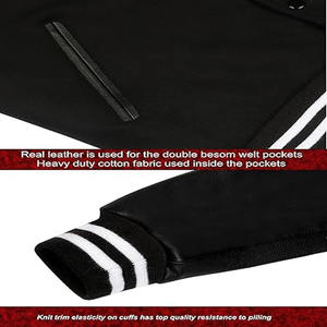 Veste universitaire de baseball en polyester 100% avec logo personnalisé de l'équipe sportive et du nom du club - Product Image 4