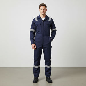 Combinaison de travail d'hiver en polyester OEM/ODM pour hommes, uniforme de travail, ANSI Classe 2, imperméable, bande réfléchissante LED, couleur unie, sécurité - Product Image 2