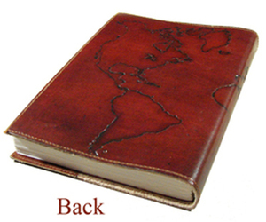 Cahier A5 antique fait à la main Carte vintage en cuir gaufré Journal de voyage Cadeau d'écriture pour écrivains et historiens - Product Image 5