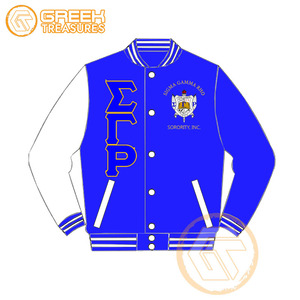 Personalizado Sigma Gamma Rho satén bordado acolchado impermeable Varsity chaqueta hermandad de Mujeres de alta calidad transpirable ropa griega - Product Image 2
