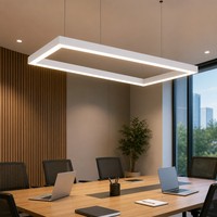 Luminaire suspendu linéaire LED pour salle de formation, 1800 mm, luminaire suspendu LED pour bureau, cadre en aluminium