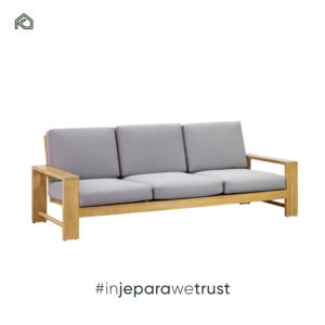 Sofá de Teca Moderno de Dos Plazas para Exteriores, Resistente al Agua, Muebles de Madera Maciza para Patios, Diseño Portátil, Duradero y Cómodo - Product Image 2