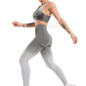Nuevo estilo informal para mujer, ropa deportiva para gimnasio, patrón sólido, conjunto de Yoga de 2 piezas de gran tamaño para entrenamiento y Yoga - Product Image 2