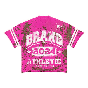 เสื้อยืดกีฬาไซส์ใหญ่พิเศษสำหรับผู้ชายเสื้อยืดพิมพ์ลายกราฟิกสไตล์นักศึกษาวินเทจ - Product Image 3