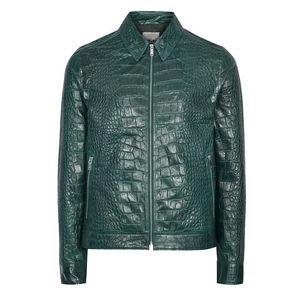 Chaqueta de Cuero Estilo Motero Unisex con Estampado Animal, Diseño Repujado, Cierre de Cremallera, Impermeable y Resistente al Viento - Product Image 5