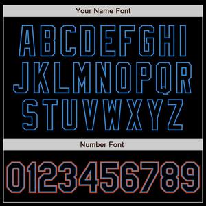 Bomber personnalisé noir poudre bleu-Orange Varsity Letterman Zipper Jacket Windbreaker Streetwear vintage Varsity Jacket pour hommes - Product Image 3