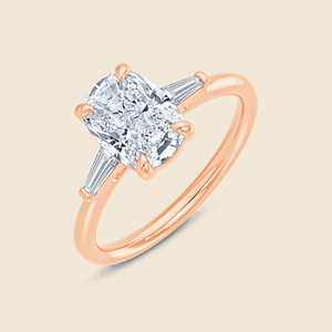 Bague en or massif 14 carats, sertie d'un diamant conique allongé de 1,00 carat, pureté F-VS, pour mariages, fiançailles et soirées. - Product Image 3