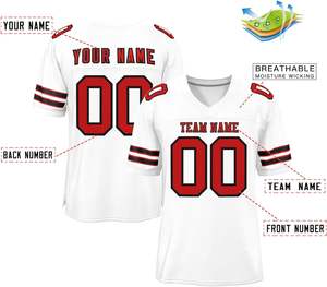 Vêtements de sport de football américain Maillots personnalisables Quick Dry Polyester Mesh Breathable Short Team Logo Name Numbers-Plus Size OEM - Product Image 6