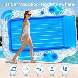Vente Flash : Transat Gonflable Extra Large pour Adultes, Radeau Flottant pour Bronzage, Lit de Piscine Portable pour Bronzage - Product Image 5