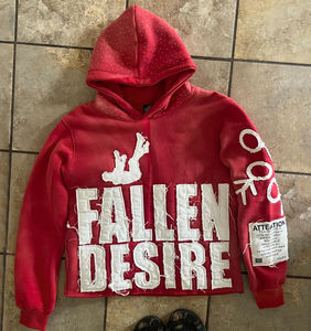 Custom Sport 100% Cotton Street Hombres Oversize Distressed Embroideries Sun Fade Puff Print Sudadera con capucha para hombre - Product Image 4