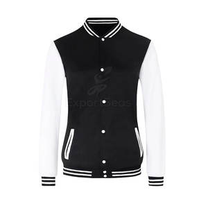 Chaqueta de Letterman de moda, ropa de calle informal con puños acanalados, chaqueta de Letterman de moda para mujer - Product Image 1