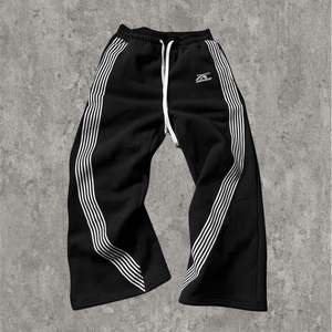 กางเกงขาบานขาตรงกางเกงขาบานสีจางลงพิมพ์ลายสกรีนลาย - Product Image 5