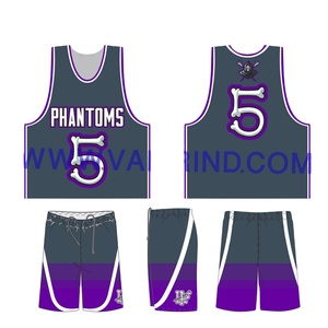 Maillots de lacrosse personnalisés par sublimation, ensembles d'uniformes réversibles pour l'entraînement, 100% polyester, col rond, unisexe, pour joueur adulte, avec nom - Product Image 1