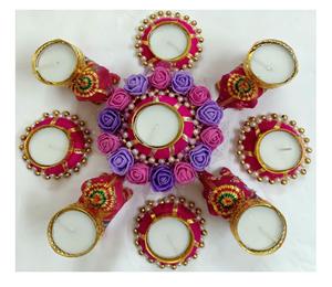 Vente en gros de supports de lampes à thé indiennes faites à la main pour la Saint-Valentin, diwali pour centres de table de mariage décoratifs - Product Image 1