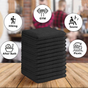 Serviette de visage de couleur de charbon de bois de haute qualité pour le démaquillage décontracté vente chaude techniques sèches unies prix de gros pour les hôtels - Product Image 2