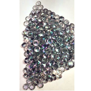 335 piezas de cuarzo místico 10mm faceta redonda 960 Cts Iroc ventas alta calidad Topacio místico corte de piedras preciosas sueltas US $132 para todos - Product Image 1