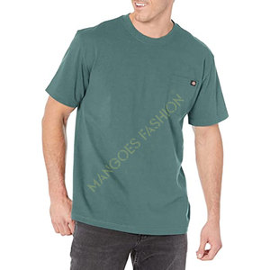 เสื้อผู้ชายทรงสูงคอกลมแขนสั้นสีเขียวปรับแต่งได้สไตล์ทางการ - Product Image 1