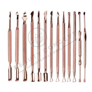 Herramienta de peluquería de uñas de acero inoxidable antioxidante de doble función, empujador de cutículas preciso ecológico para el cuidado de las uñas - Product Image 1