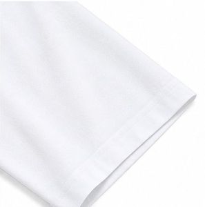 Camiseta blanca extragrande para hombre, ropa deportiva informal, manga corta, cuello redondo, algodón sólido. - Product Image 2