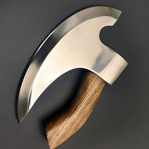 Hacha para Pizza Multiherramienta de Grado Industrial, Diseño Personalizado, Forjada a Mano Estilo Vikingo, con Funda de Cuero, Alta Calidad para Uso en Cocina - Product Image 4