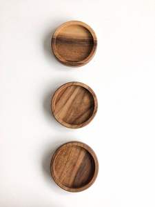 Natural wooden coaster set with durable <b>waterproof</b> surface best for <b>kitchen</b> countertops coffee and elegant dining spaces - Product Image 5