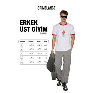 GRIMELANGE BAMSI T-shirt imprimé spécial Coupe du Monde pour homme, 100% coton biologique, col contrasté - Product Image 5