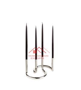 Bougeoir en métal de décoration de table de luxe de vente chaude bougeoir en métal fini doré pour les pièces centrales de table de mariage - Product Image 5