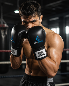 Gants d'entraînement de boxe unisexes noirs en cuir PU avec protection des jointures rembourrée, paume respirante et fermeture auto-agrippante réglable pour un maintien optimal - Product Image 6