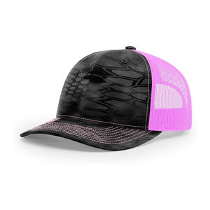 Casquette promotionnelle personnalisée à profil haut, casquette de camionneur structurée, panneau frontal en mousse, snapback réglable, dos en maille - Product Image 3