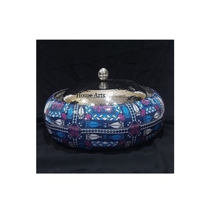 Casserole de forme ronde de conception tendance marmite avec couvercle martelé en acier marmite pour le stockage des aliments - Product Image 1