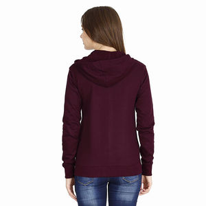 Sweat-shirts à capuche pour femmes OEM/ODM 100% coton, légers, séchage rapide, style streetwear pour l'hiver, impression de logo personnalisée sur le devant - Product Image 4