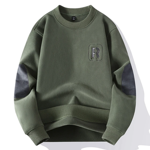 Vente en gros Nouveau pull personnalisé de poids normal ras du cou 100% coton sweat-shirt bleu marine pour hommes pour vêtements de rue et vêtements de sport - Product Image 5