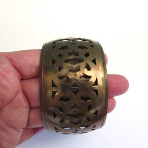 Brazalete de latón crudo de 69mm, brazalete de incrustaciones, brazalete de canal en blanco, pulsera ancha hecha a mano, latón crudo - Product Image 4