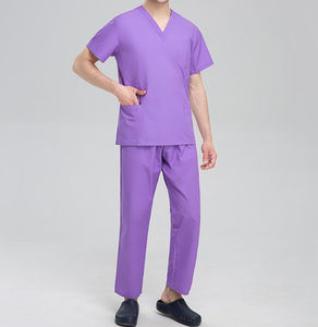 Tenues d'infirmière unisexes à manches courtes en tricot, respirantes, confortables et extensibles, avec pantalon droit - Product Image 5
