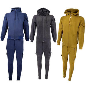 Survêtement pour homme, haut à capuche zippé et jogger assorti, coupe ajustée, ensemble 2 pièces - Product Image 6
