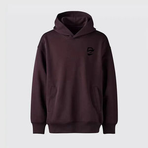 Sudadera con Capucha Extra Grande con Logotipo Oculto, Tono Exclusivo, Estilo Minimalista, Corte Holgado, Sudadera de Algodón con Textura Única de Baja Saturación - Product Image 1