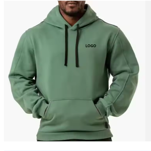 Haute qualité 300 gsm coton sweats à capuche hommes logo personnalisé poids lourd français éponge à capuche blanc sweat à capuche surdimensionné - Product Image 1