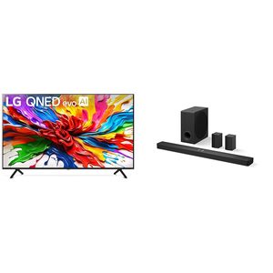 Téléviseur intelligent 4K de 65 pouces avec barre de son home cinéma, enceintes surround arrière et caisson de basses sans fil - Product Image 1