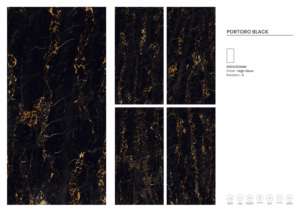 CARREAUX EN PORCELAINE PORTORO NOIR HAUTE BRILLANCE 600X1200 - Product Image 2