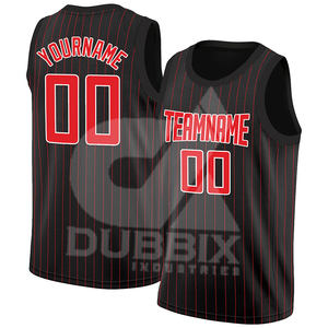 Maillot de basket-ball unisexe noir à séchage rapide, vêtements de sport pour l'été, personnalisable avec le nom de l'équipe, respirant, tailles XS XXS - Product Image 2