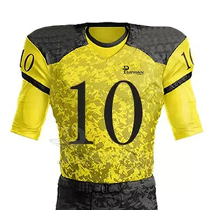 ชุดเสื้อฟุตบอลอเมริกันแขนสั้นระบายอากาศได้ดีดีไซน์ใหม่ล่าสุด - Product Image 4