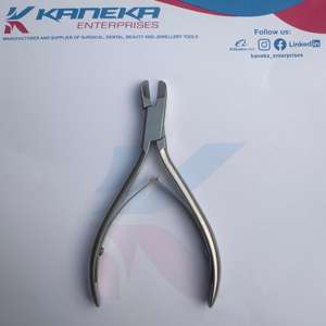 Cortador de alambre curvo reutilizable de 0,5 mM de calidad superior para cirugía podiátrica Punta afilada de acero inoxidable Apertura de mandíbula ancha profesional - Product Image 2