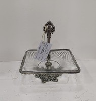 Support à gâteau rond en verre et métal de luxe, finition antique en laiton, élégant présentoir à desserts pour mariage, anniversaire et événements