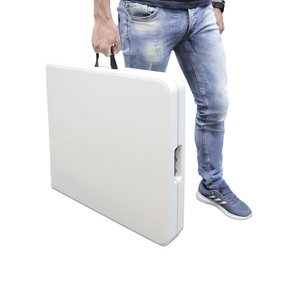 Tavolo Rettangolare Pieghevole in HDPE 122x61x74 cm. Colore Bianco - Product Image 6