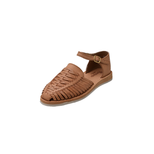 Chaussures de marche décontractées pour femmes, en cuir tressé, à bout fermé, avec bride à boucle et semelle plate. - Product Image 2