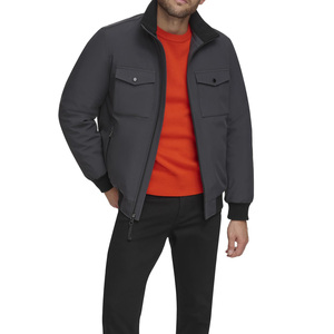 Vente chaude Veste bomber pour homme grande taille Logo personnalisé Saison d'hiver Imperméable Nylon Laine Fermeture éclair Coton Casual Lavé Vente en gros - Product Image 3