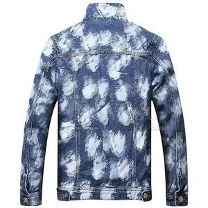 Chaqueta Vaquera Clásica Retro para Hombre, Logotipo Personalizado Bordado, Transpirable, Gruesa, de Buena Calidad, Estilo Casual de Algodón - Product Image 3