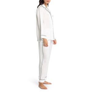 Ensemble de pyjama en soie légère pour femmes, meilleure qualité, personnalisé, en Satin de soie, avec manches longues, vêtements de nuit - Product Image 3